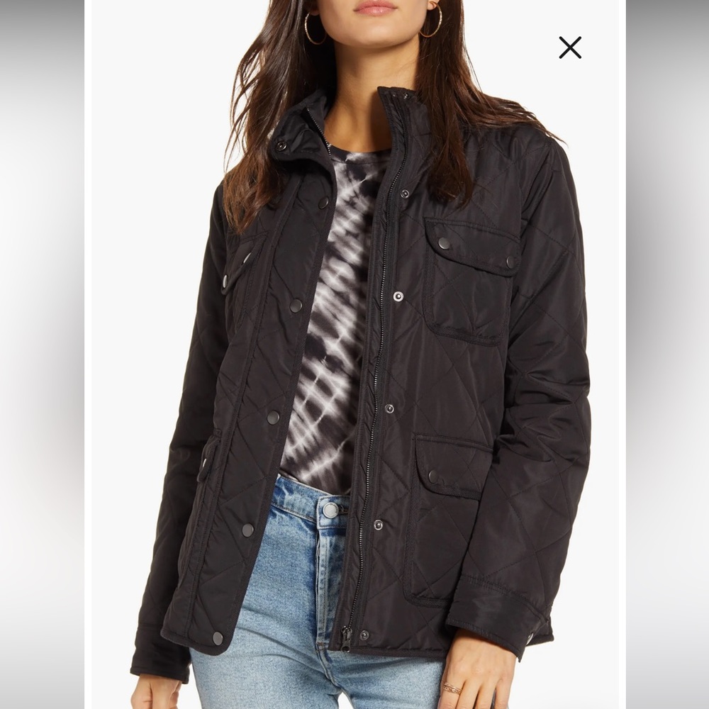 NWT Thread and Supply Fleece Lined Quilted Utility Jacket